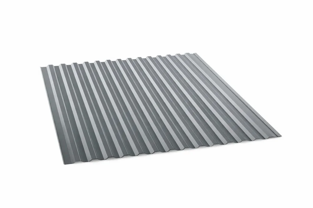 Профнастил порошок 0.7х1000х RAL 9006 , профиль С21  длина под заказ