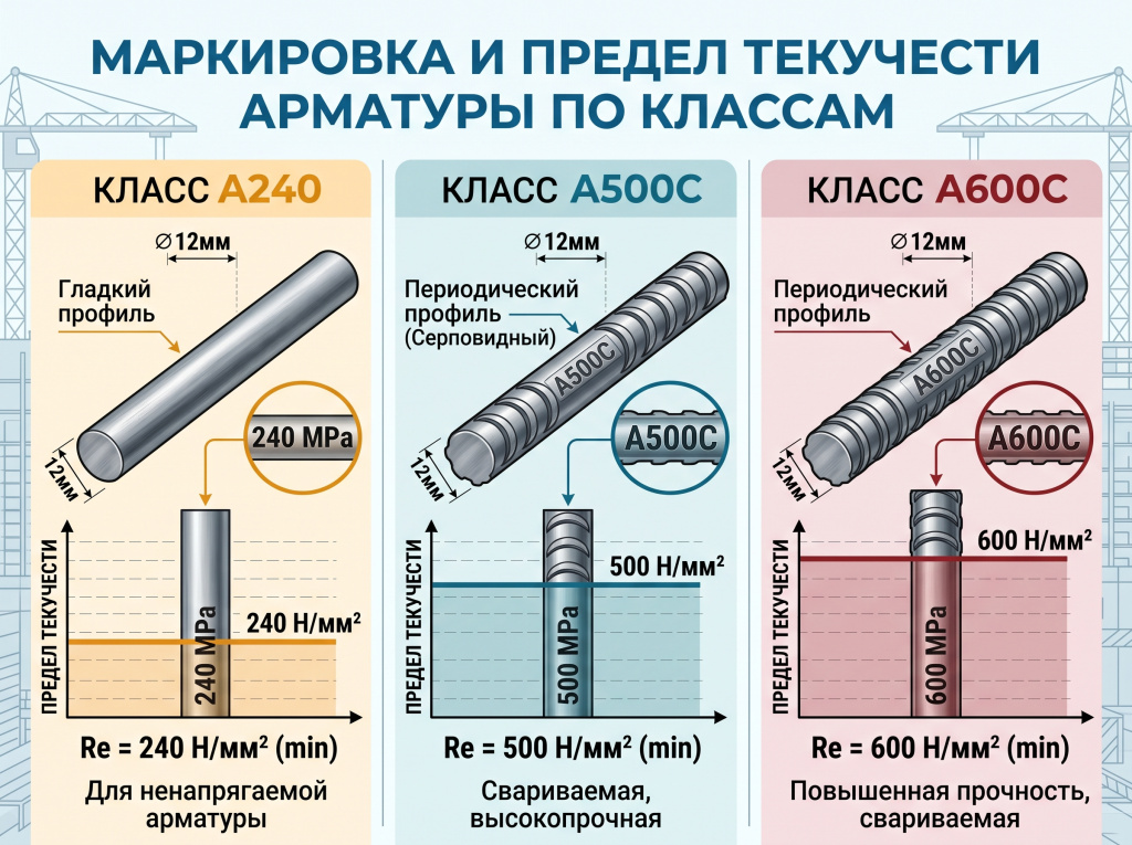 Таблица сортов: диаметры, вес и площадь сечения Классы прочности и марки стали.jpeg
