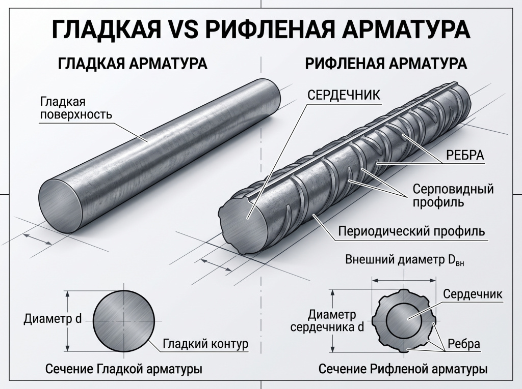 Выбор материала: практические рекомендации гладкая и рифленая арматура.jpeg