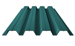 Профнастил окрашенный 0.8х750х RAL 5018 , профиль Н57 длина под заказ