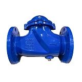 Клапан обратный чуг двухстворчатый Ду100 Ру16 межфл створки чугун, DN 100