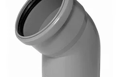 Отвод PP-H серый Дн 110х67гр б/нап в/к VALFEX 20132110