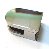 Стеклодержатель для трубы 38 (8мм) литой (зеркало) полукруглый,, марка AISI 304