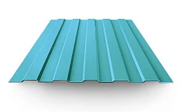 Профнастил окрашенный 0.5х1150х2000 RAL 5021 С8