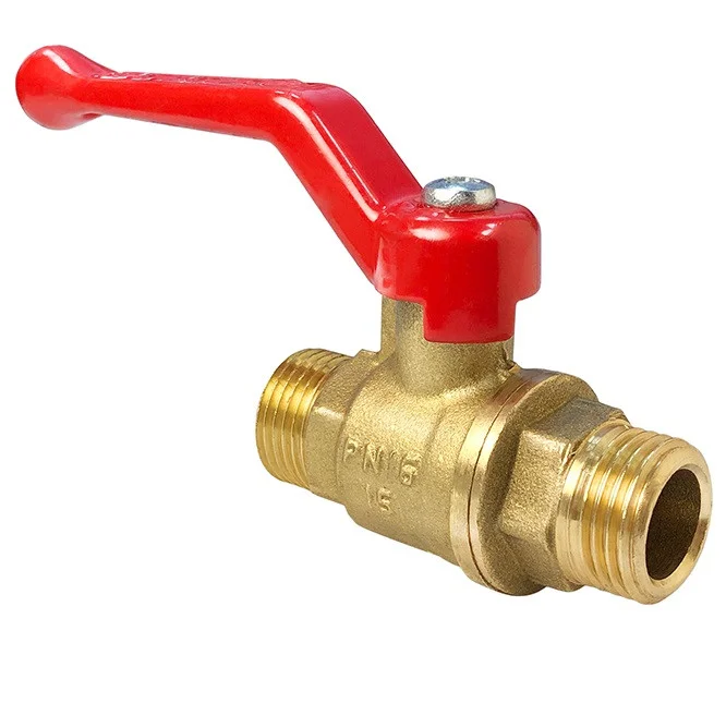 Кран шаровой латунь 11Б27фт1М Ду15 Ру40 НР/НР рычаг VALFEX VF.220.LR1.012, DN 15, 1/2 дюйма