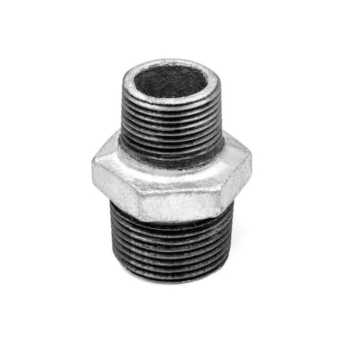 Ниппель переходной чугун оц Ду 20х15 (3/4"х1/2") НР, DN 20, 3/4 дюйма