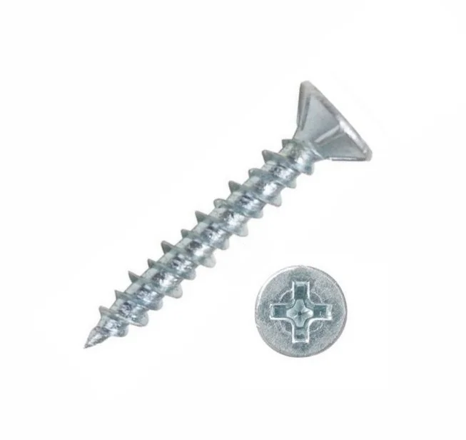 Саморез оконный 3.9х28 острый белый цинк