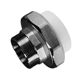 Муфта PP-R комбинированная под ключ белая НР Дн 110х4" VALFEX 10135110