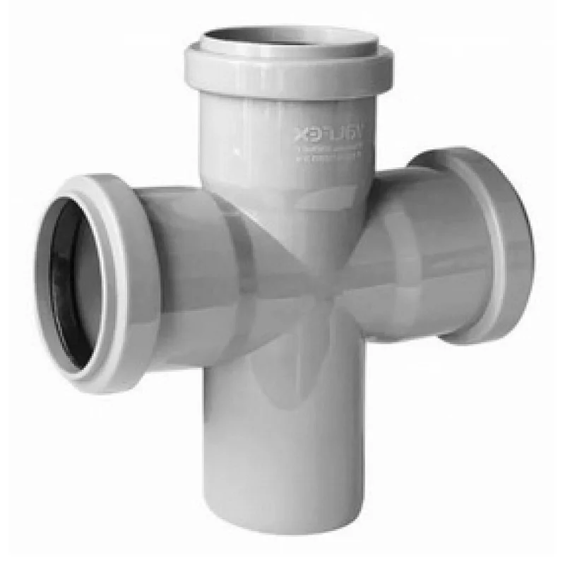 Крестовина PP-H 1-плоскостная серая Дн 110х110х110х87гр б/нап в/к VALFEX 27211110