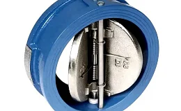 Клапан обратный чуг двухстворчатый Ду350 Ру16 межфл створки чугун, DN 350