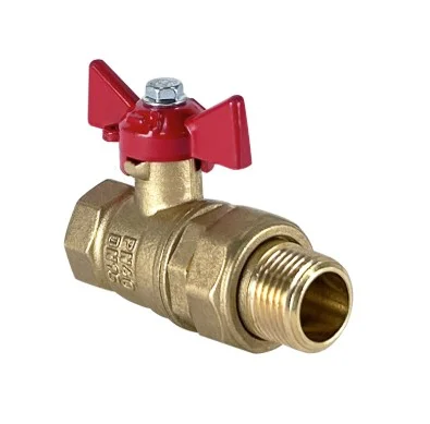 Кран шаровой латунь 11Б27фт1М Ду20 Ру40 ВР/Американка бабочка VALFEX VF.227.LB1.034.N/P59, DN 20, 3/4 дюйма
