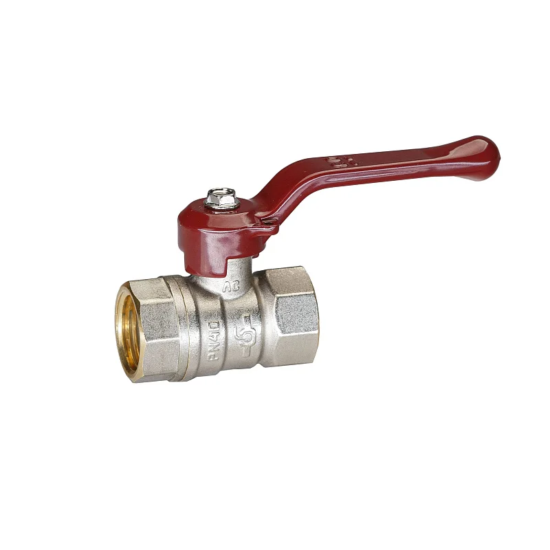 Кран шаровой латунный никель Temper Ду 15 (1/2”) PN40, ВН/ВН, рычаг 8815ВВР1240, DN 15, 1/2 дюйма