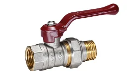 Кран шаровой латунный никель Temper Ду 15 (1/2”) PN40, ВН/НР американка, рычаг 8815ВАР1240, DN 15, 1/2 дюйма