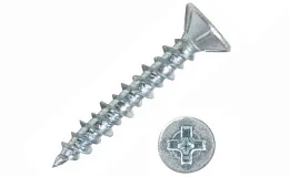 Саморез оконный 3.9х28 острый белый цинк