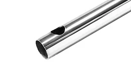 Труба нерж электросварная перфорированная AISI 201, 25х1, зерк под трубу 12мм, Импорт, L=6000