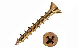 Саморез оконный 4.1х25 острый жёлтый цинк