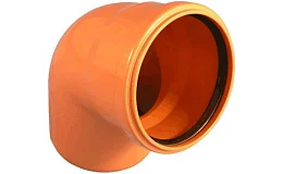 Отвод НПВХ с раструбом коричневый Дн 110х87гр б/нап в/к Хемкор 2491095