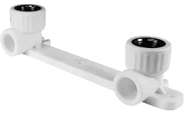 Планка PP-R монтажная белая ВР Дн 20х1/2" Ру25 под смеситель с водорозетками VALFEX 10124020