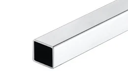 Трубы нержавеющие электросварные ЭСВ квадратные 10х1.5 зерк имп ASTM A554, длина 6 м, марка AISI 201