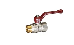 Кран шаровой латунный никель Temper Ду 15 (1/2”) PN40, ВН/НР, рычаг 8815ВНР1240, DN 15, 1/2 дюйма