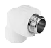 Угольник PP-R комбинированный белый НР Дн 25х1/2" VALFEX 10126125