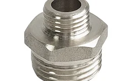 Ниппель латунь никель переходной Ду 32х25 (1 1/4"х1") НР VALFEX VF.580.N.114.100, DN 32