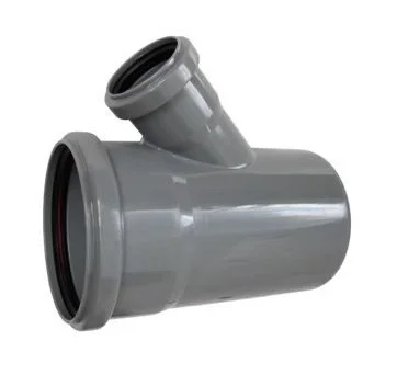 Тройник PP-H переходной серый Дн 110х50х45гр б/нап в/к VALFEX 22110050