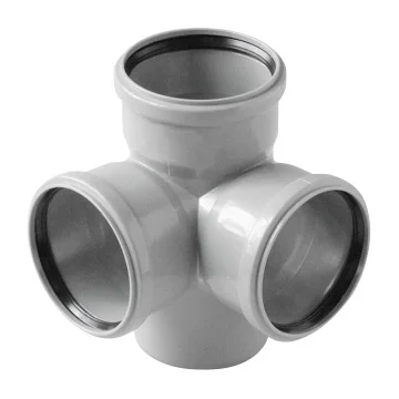 Крестовина PP-H 2-плоскостная серая Дн 110х110х110х87гр б/нап в/к VALFEX 28110110