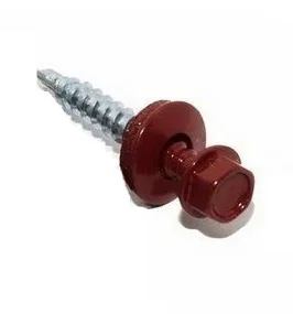 Саморез кровельный 4.8х35 RAL 3005 по дереву