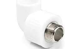 Угольник PP-R комбинированный белый НР Дн 25x1/2" RTP (РосТурПласт) 10801