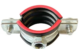 Хомут трубный сталь оц с резин прокладк 1" (Дн 32-35) ±2мм М8 б/к BILTI
