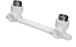 Планка PP-R монтажная белая НР Дн 20х1/2" под смеситель с водорозетками VALFEX 10123020