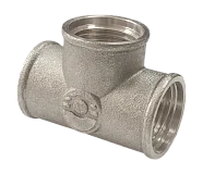 Тройник латунь никель Ду 15 (1/2") ВР/ВР/ВР Valfex VF.130.N.012, DN 15, 1/2 дюйма