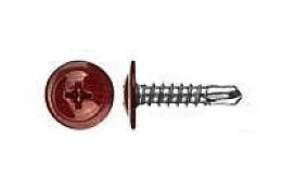 Саморез с прессшайбой 4.2х13 RAL 5005 со сверлом