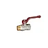 Кран шаровой латунный никель Temper Ду 15 (1/2”) PN40, ВН/НР, рычаг 8815ВНР1240, DN 15, 1/2 дюйма