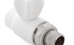Кран PP-R шаровой белый НР Дн 20x1/2" прямой для радиатора RTP (РосТурПласт) 27853