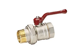 Кран шаровой латунный никель Temper Ду 25 (1”) PN40, ВН/НР американка, рычаг 8825ВАР140, DN 25, 1 дюйм