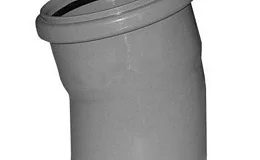 Отвод PP-H серый Дн 50х15гр б/нап в/к VALFEX 20112050