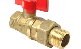 Кран шаровой латунь 11Б27фт1М Ду32 Ру40 ВР/американка бабочка VALFEX VF.227.LB1.114.N/P59, DN 32