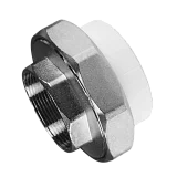 Муфта PP-R комбинированная под ключ белая ВР Дн 110х4" VALFEX 10134110