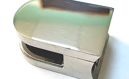 Стеклодержатель для трубы 38.1 (8мм) AISI 304 50х40х25 литой, зеркало