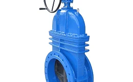 Задвижка чугунная тип МЗВ 30ч539р Ду600 Ру10 с редуктором 120C открытая гайка, DN 600