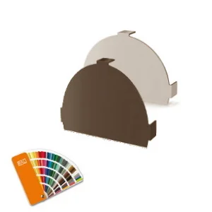 Заглушка конька полукруглого простая R110 цвет под заказ