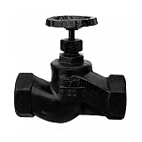 Клапан запорный чугунный 15кч18п Ду20 Ру16 муфтовый, DN 20, 3/4 дюйма