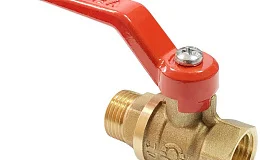 Кран шаровой латунь 11Б27фт1М Ду32 Ру40 ВР/НР рычаг VALFEX VF.215.LR1.114.N/P59, DN 32