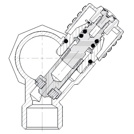 Коллектор  лат нк 3/4" ВР/НР на 2 вых 1/2" НР с регул клап Пензапромарматура 00422013