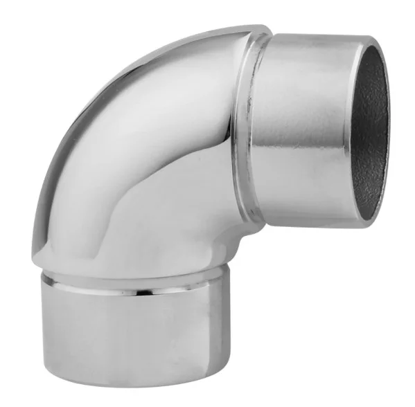 Отвод поручня угольник 90гр AISI 304 38x1.5 зеркало