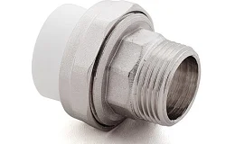 Муфта PP-R комбинированная разъемная белая НР Дн 25x3/4" RTP (РосТурПласт) 10644