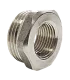 Футорка латунь никель Ду 10х8 (3/8"х1/4") НР/ВР Valfex VF.581.N.038.014, DN 10