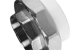 Муфта PP-R комбинированная под ключ белая ВР Дн 110х4" VALFEX 10134110